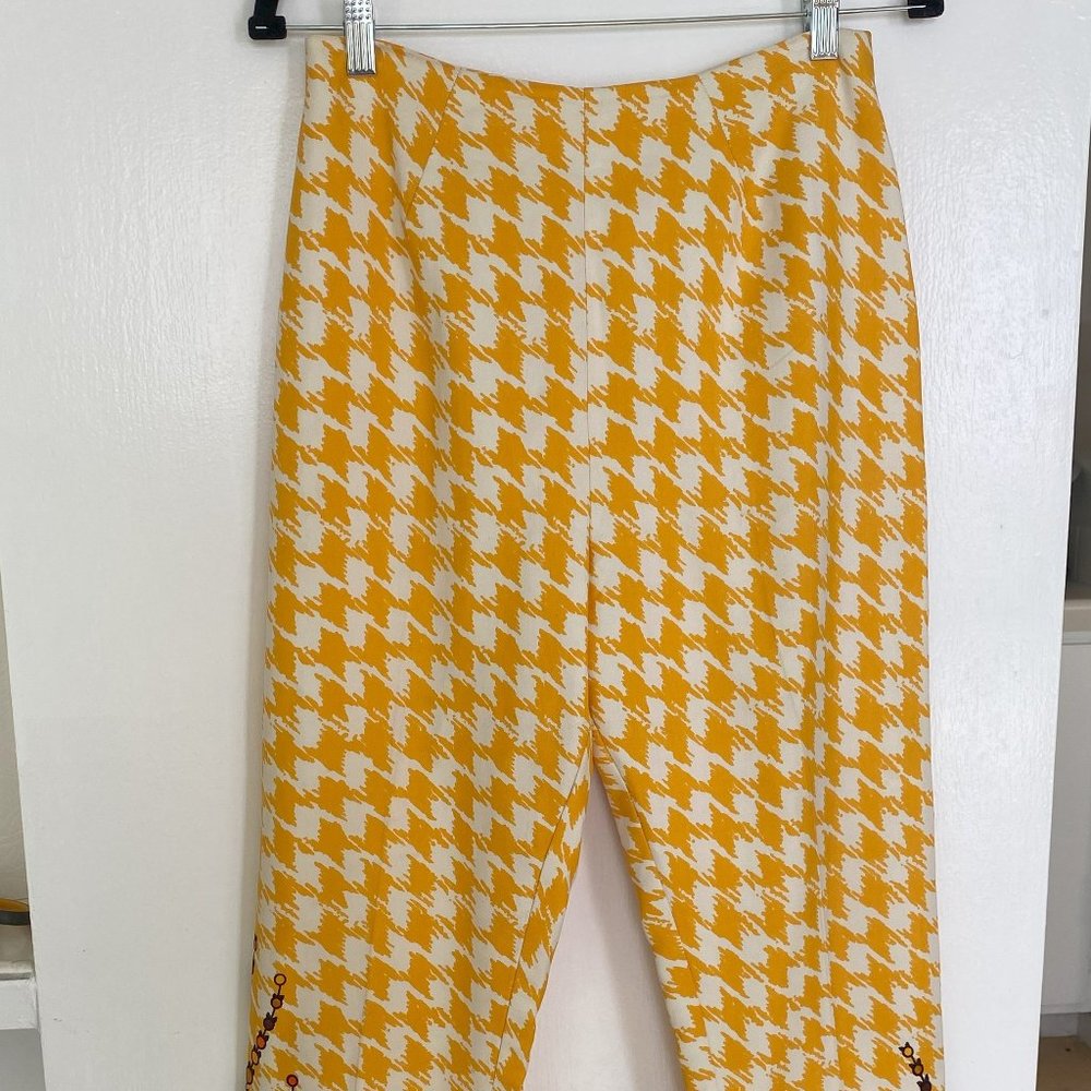 Vintage Yellow Houndstooth Pants